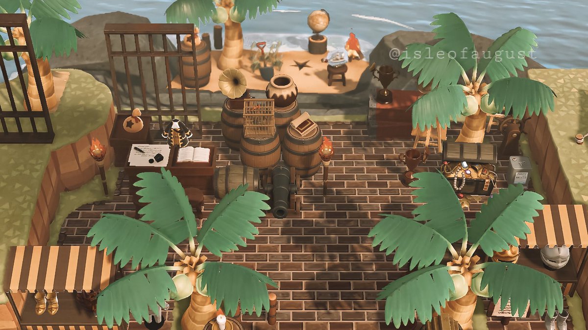 isleofaugust's tweet photo. Redd recently met Gulivarrr and suddenly decided art forgeries weren’t going to be the only stock he carries on board anymore! Welcome to the port on Isle of August! 🗺 https://t.co/fWE7V2a5Pz