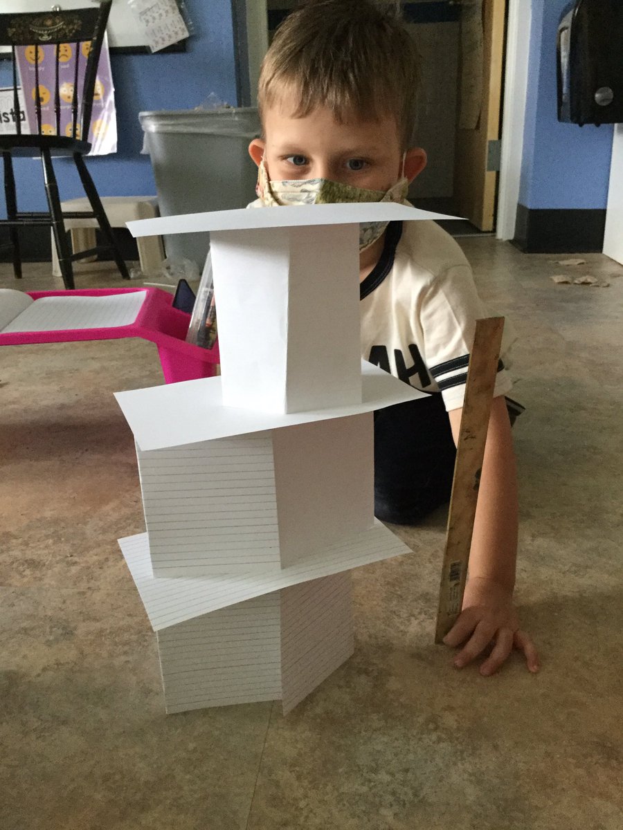 “This is hard!”Kindergarten Scientists navigate between elation and frustration as they build paper towers and measure them!
<a href="/Hampton_Street/">Hampton Street</a> #MineolaProud #mineolagrows