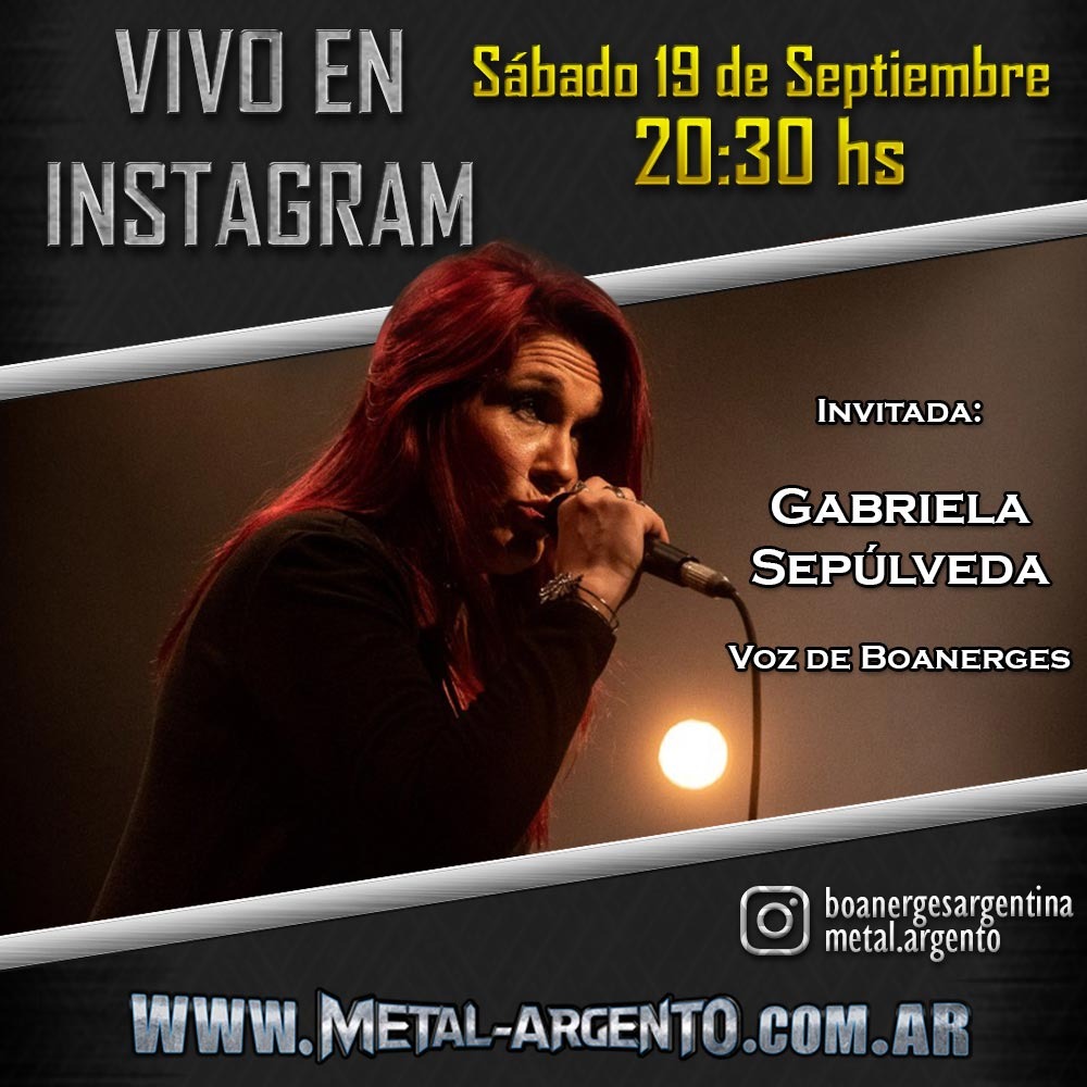 Mañana 20.30 hs por Instagram Tv entrevista con Gabriela Sepulveda <a href="/boanergesmetal/">Boanerges</a>