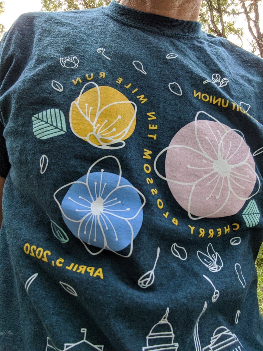 jtripp's tweet photo. @realkdfd @BMoreRunning this doesn't answer the question but you probably wanted to know that I'm currently wearing my Cherry Blossom t shirt. did you know I was 6th place? https://t.co/2jPTcMUn1l