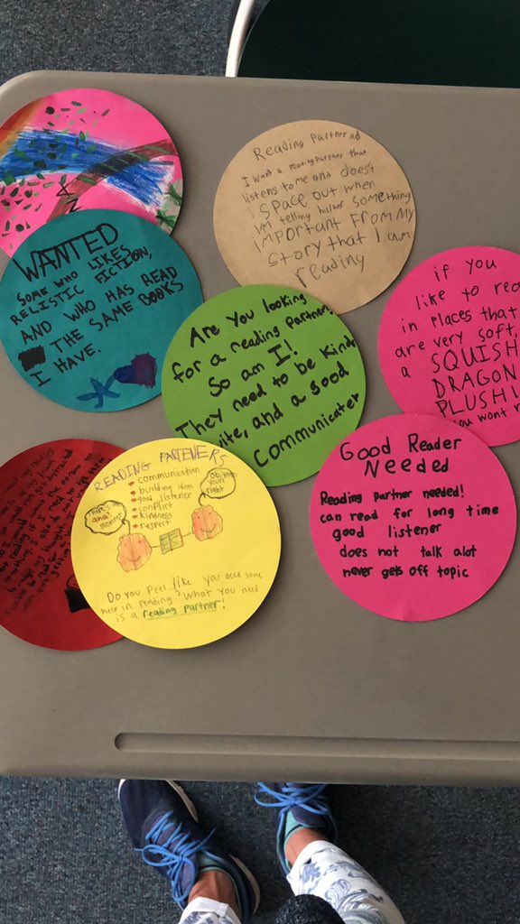 We wrote advertisements for reading partners. Ask your <a href="/HoffmanHornet/">Hoffman School</a> what was important to them. <a href="/glenview34/">Glenview District 34</a> <a href="/AGreene317/">Allie</a> @MMHargrave #weholdeachotherup34