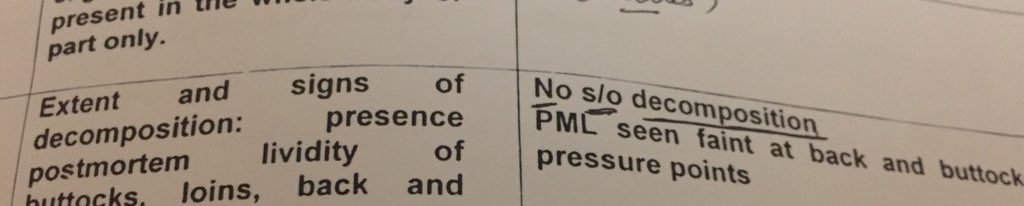Drnpokhriyal's tweet photo. PM report says: No sign of decomposition. Book says: Production of gases comes under decomposition. Again PM report says intestines loaded with gases. So, who’s wrong? Literature or ... #DishaSalian #ExposeDishaSalianCase @Remember2ndOct @lostsoul_apu @its__rupali @NiteshNRane https://t.co/4IVulShKgg