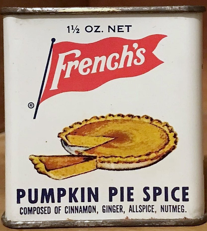 Carol French's Pumpkin Pie recipe (pumpkin pie spice, French's, CanCo code 1952)