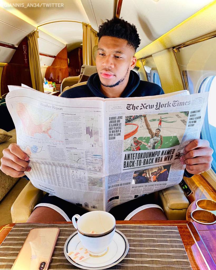That back-to-back MVP mood ☕ 

(via <a href="/Giannis_An34/">Giannis Antetokounmpo</a>)