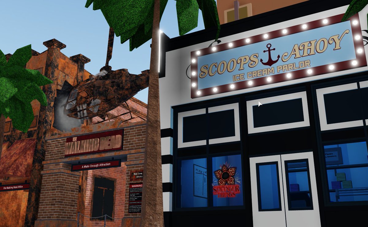 Andrewofpeace On Twitter Get Ready For Opening Day Of Hhn On Roblox Stop By The Walking Dead Attraction And Scoops Ahoy To Get Into The Hhnrblx Mood Https T Co Q3xfys6ieg - roblox walking dead