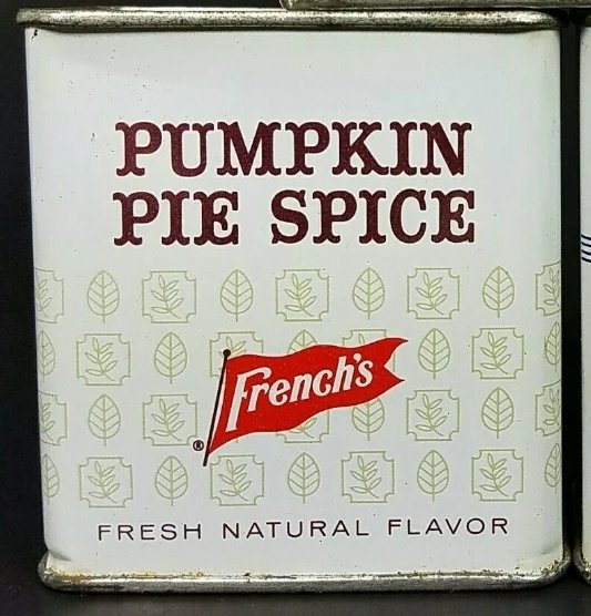 Favorite Pumpkin Pie recipe and pumpkin pie spice tips (French's, ca.1960s-early 70s)