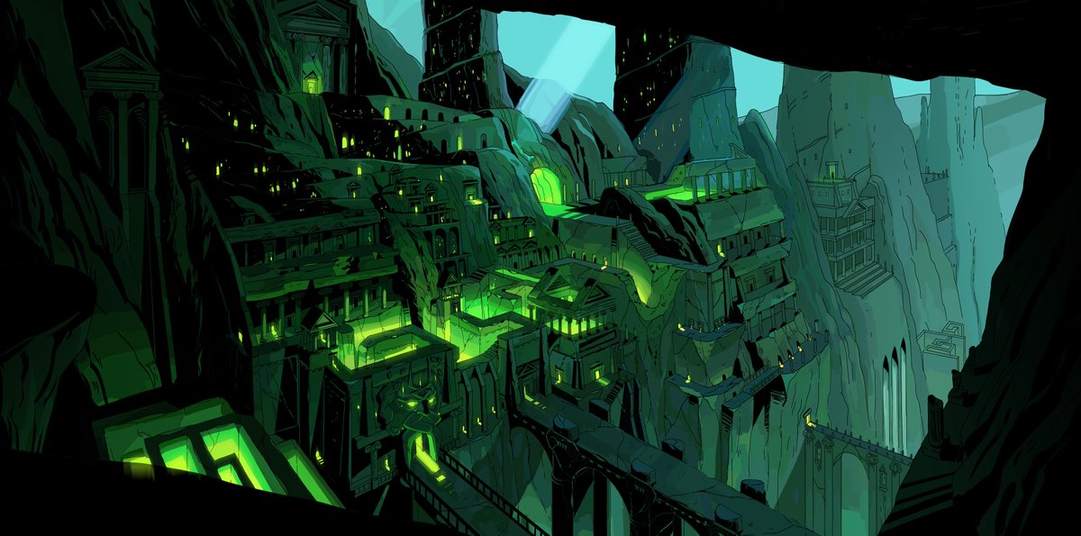 _joannetran's tweet image. some of my bigger artwork for the main locations from #hades 😊 #HadesGame