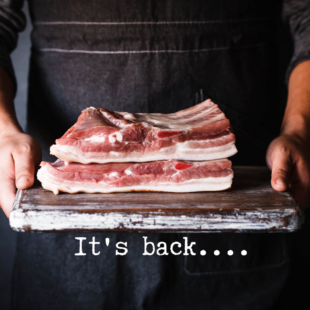 Pork Belly is back in the house! ... Ohio Pear Fondue, Brandied Raisins, Farro, Almonds