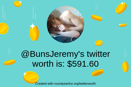 My Twitter worth is: $591.60

Find yours with https://t.co/r8ioZxMvaa

? https://t.co/CFFnb9a5Qa