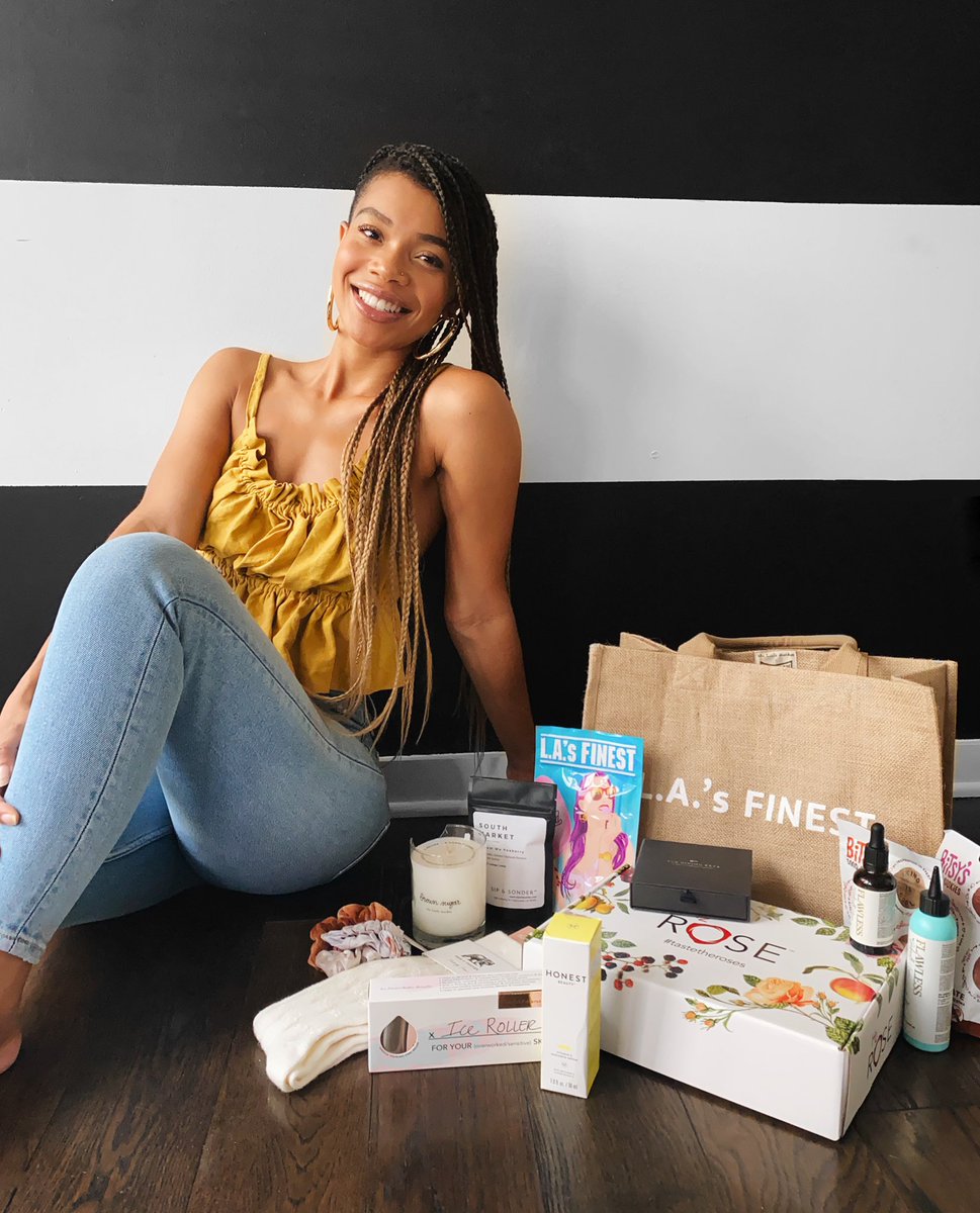heycaxshe's tweet photo. Look at all the goodies I got from @LAsFinestTV! These are all products from local LA businesses, an awesome way to celebrate a show that highlights the beauty of LA If you haven’t watched yet catch up now on Spectrum Cable: https://t.co/L426mfV0BQ #WatchLAsFinest @LAsFinestFOX https://t.co/DokLhiiVy7