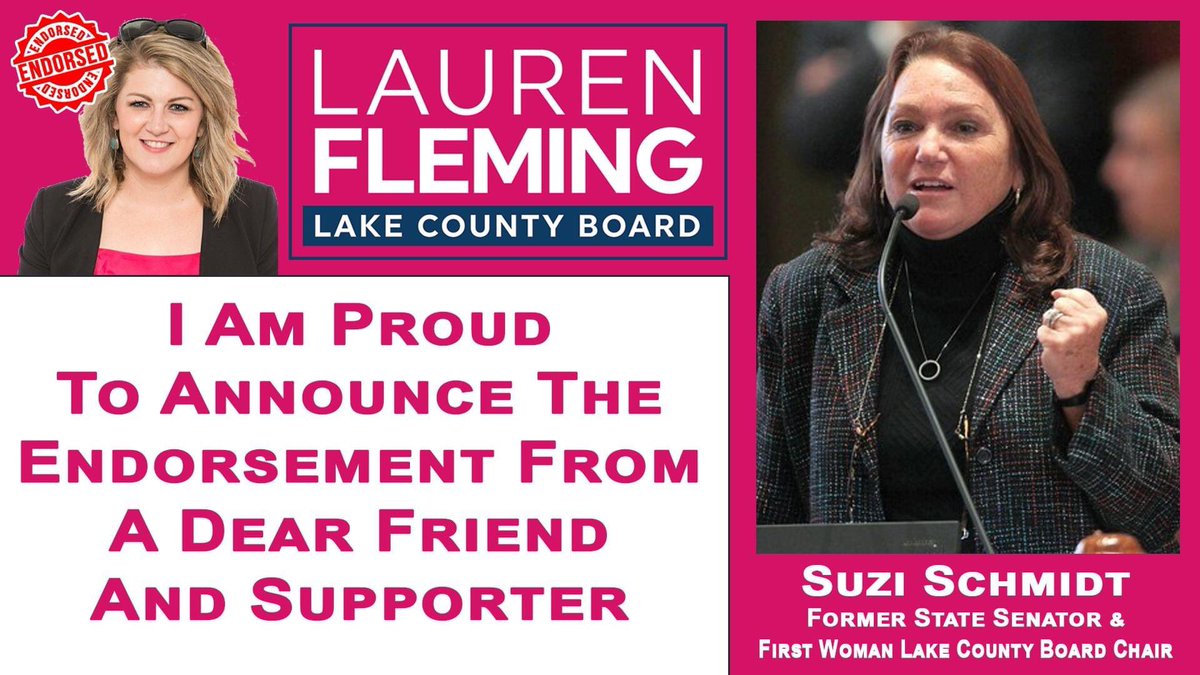 So honored &amp; humbled to receive the endorsement of someone I truly honor &amp; respect!  Thank you!
#LaurenForLake 

Please contribute to my fight to take Lake County back at LaurenForLake.com