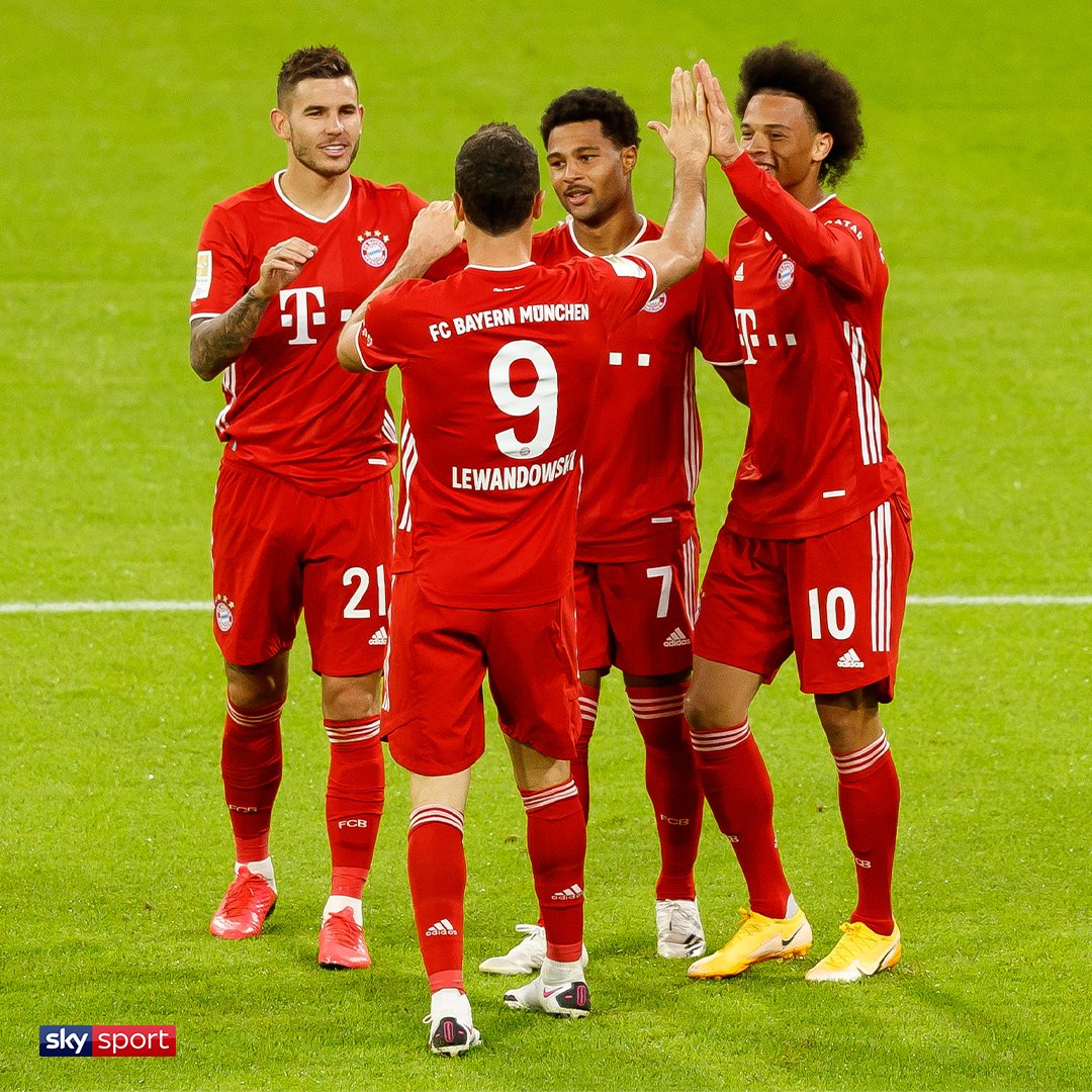 BAYERN-SCHALKE 8-0
Risultato finale
➖
⚽ #Gnabry (4')
⚽ #Goretzka (19')
⚽ rig. #Lewandowski (31')
⚽ #Gnabry (47')
⚽ #Gnabry (59')
⚽ #Muller (70') 
⚽ #Sane (71') 
⚽ #Musiala (81')
➖
Bundesliga - 1^ Giornata
#SkyBundesliga #Bundesliga #BayernSchalke #Bayern #Schalke