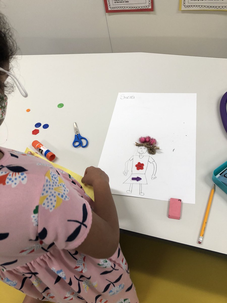 youremyparsons's tweet photo. I love that our K-2 creators get all of the same materials in Creative Expression, but create completely differently! Last day for self-portraits in the #BeMeChallenge! #CRECoyotes https://t.co/wwsNXv9Np7