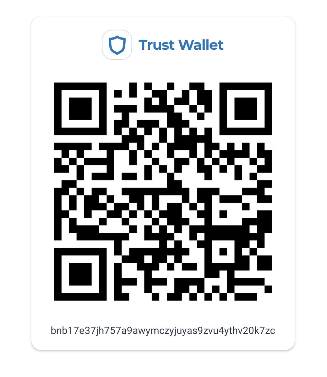 RiniaZein's tweet photo. @TrustWalletApp bnb17e37jh757a9awymczyjuyas9zvu4ythv20k7zc https://t.co/hkrtHk2C4I