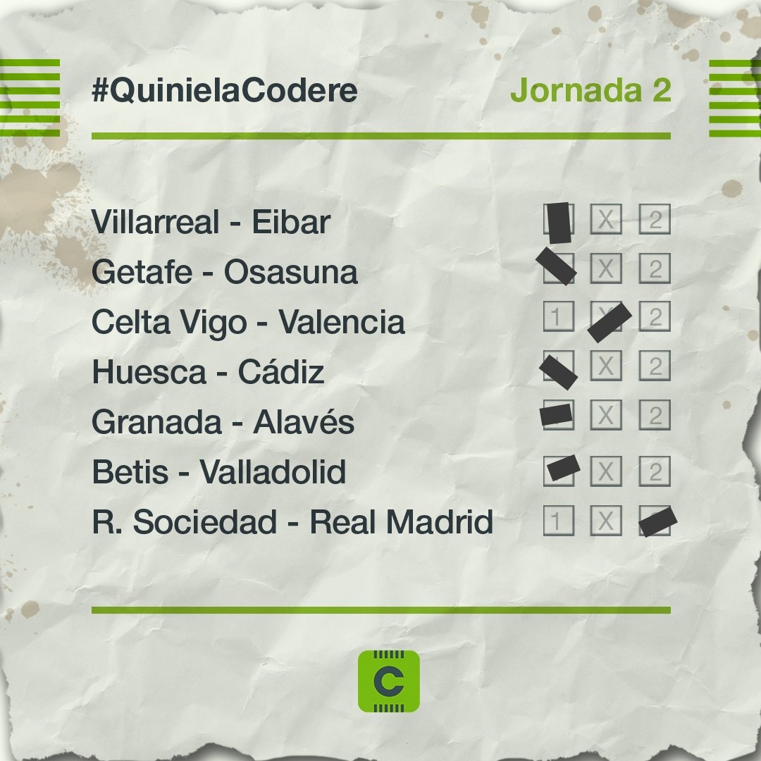 angelnav208's tweet photo. @CodereApuestas #QuinielaCodere https://t.co/RAIB7TV5XM