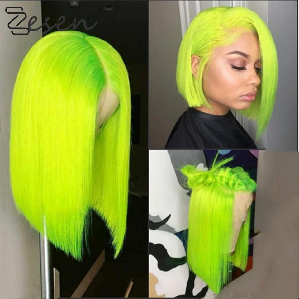 BehaviorBy's tweet image. Zesen 13*4 Synthetic Lace Front Wig Straight Hair Bob Wigs Ombre Color and Green Color Lace Frontal Cosplay Short Wigs For Women is now available in our shop for only $70.40. Buy it now  weird-behavior-inc.myshopify.com/products/zesen…