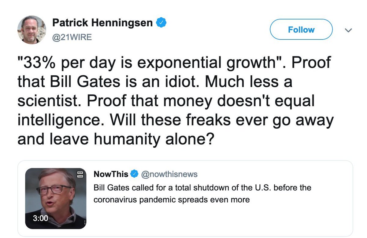 He is a rapid lockdown critic and COVID denialist but as the image chosen by CARR shows has trouble with concepts like compound interest.