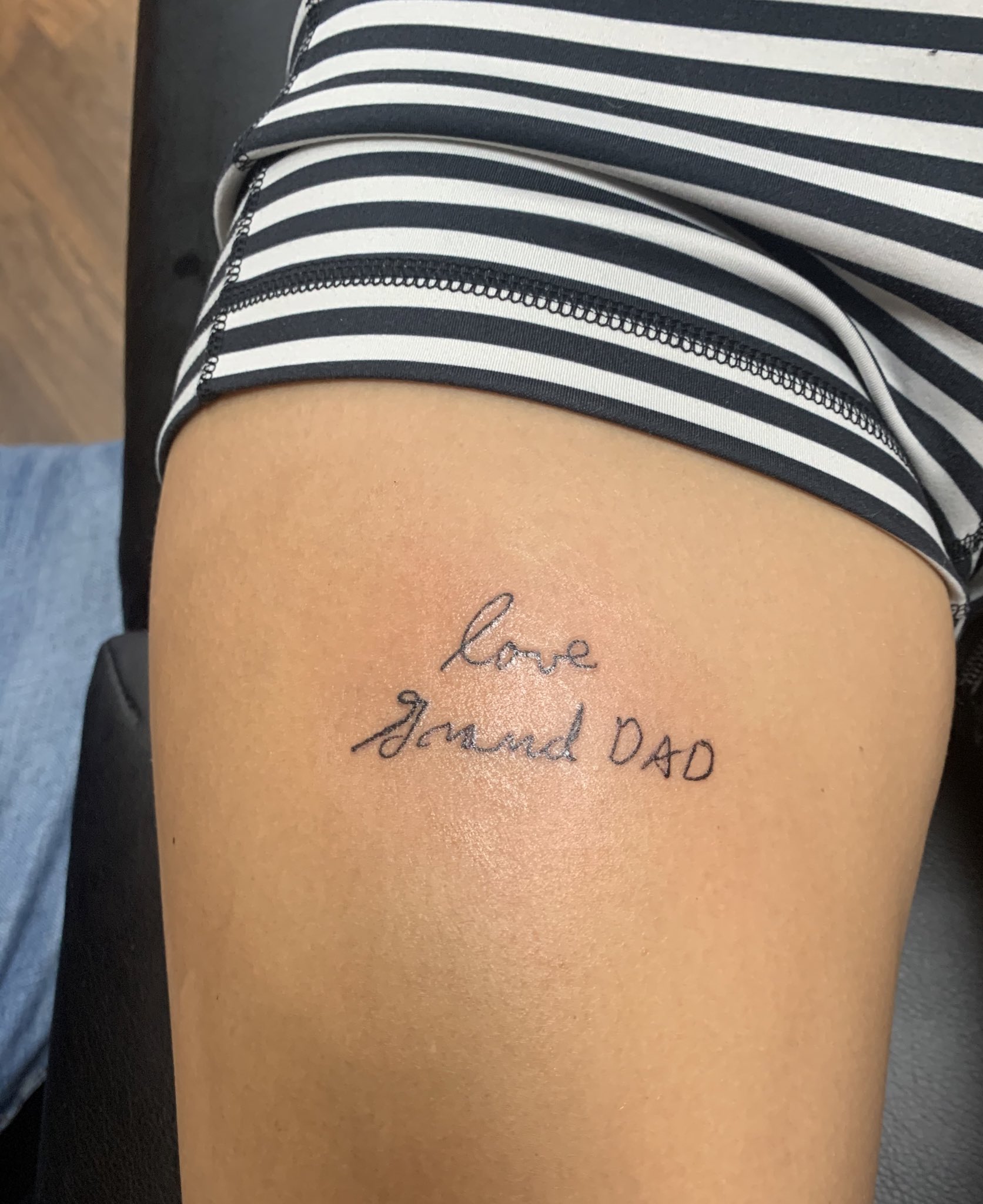 Memorial tattoo....wanna get something like this in my brother's handwriting  | Handwriting tattoos, Tattoo designs, Dad tattoos