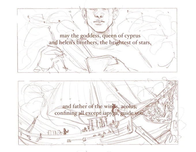 a little comic for this poem has been rattling around in my head for,,,, years at this point,,,,,, maybe this time i'll finish it oof ;; 