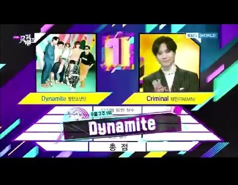 ARMY_colombia7's tweet photo. "Dynamite" gana el 1er puesto en Music Bank y su 4ta triple corona para la canciรณn.
@BTS_twt tiene ahora 28 premios en shows musicales en 2020 y 102 wins en toda su carrera.
Music Bank ๐๐๐
Show Champ ๐๐๐
Inkigayo ๐๐๐
Music Core ๐๐๐
#Dynamite12thWin https://t.co/ILsdhEERQj