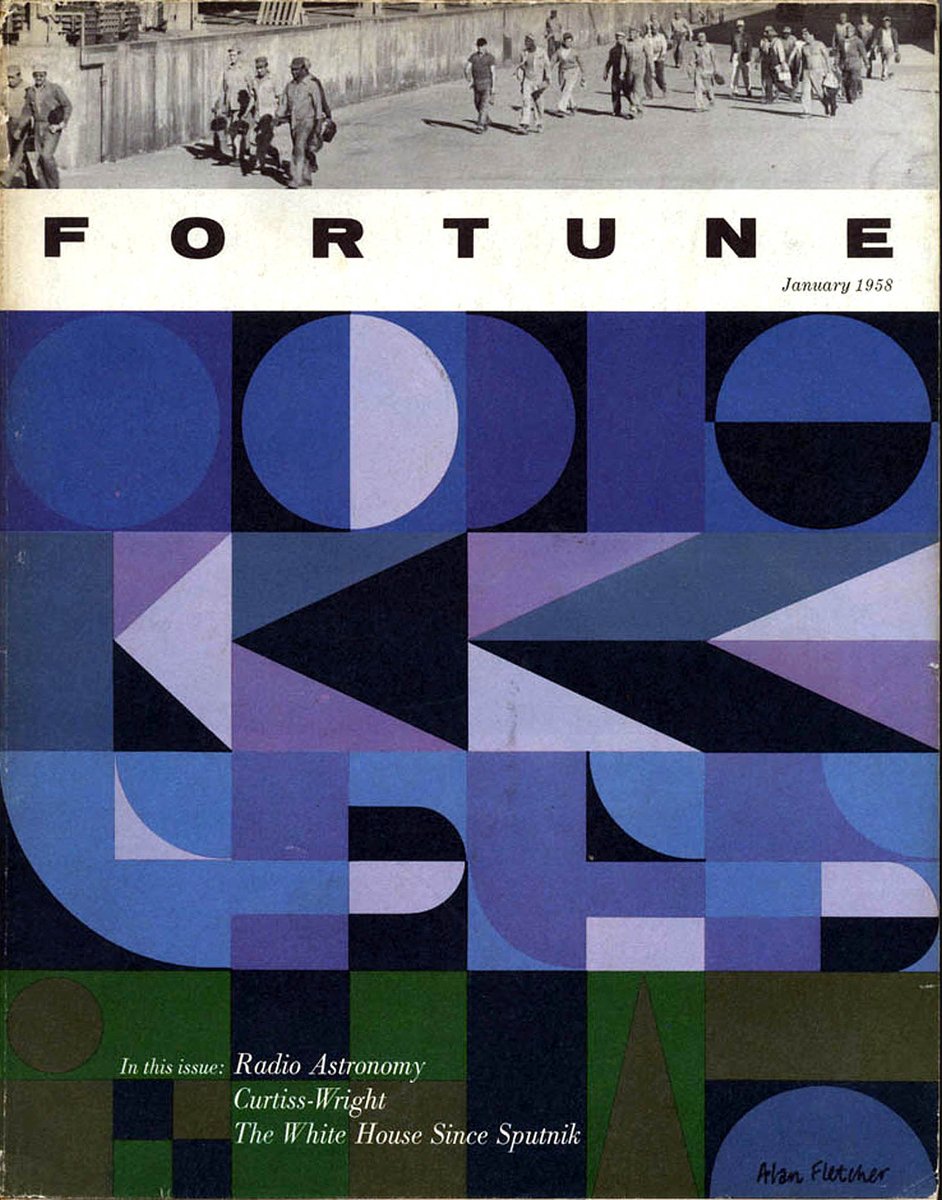 Vintage Fortune Magazine covers. Ben Shahn (1955), Jerome Snyder (1957), Alan Fletcher (1958), Leo Lionni (1957).  #wardsmorguefile
