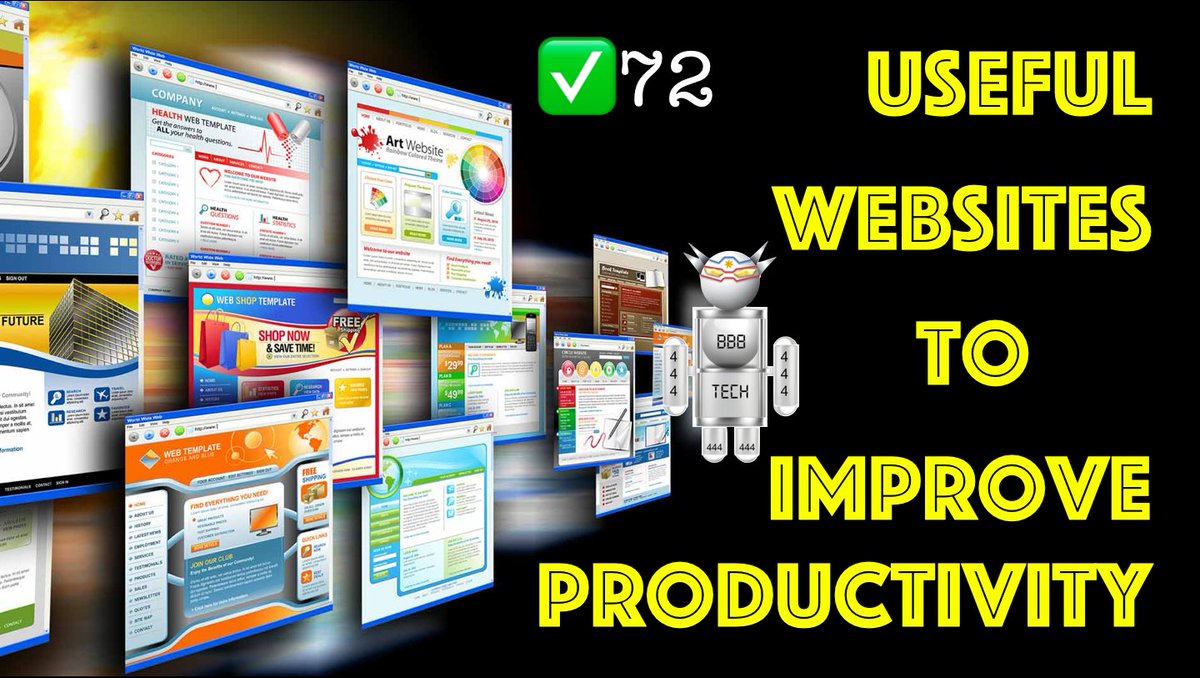 Bb8Tech's tweet image. Useful websites to improve productivity - BB8Tech - 72 - #Useful #websites to #improve #productivity 
youtu.be/jHCvW4KpJDI
