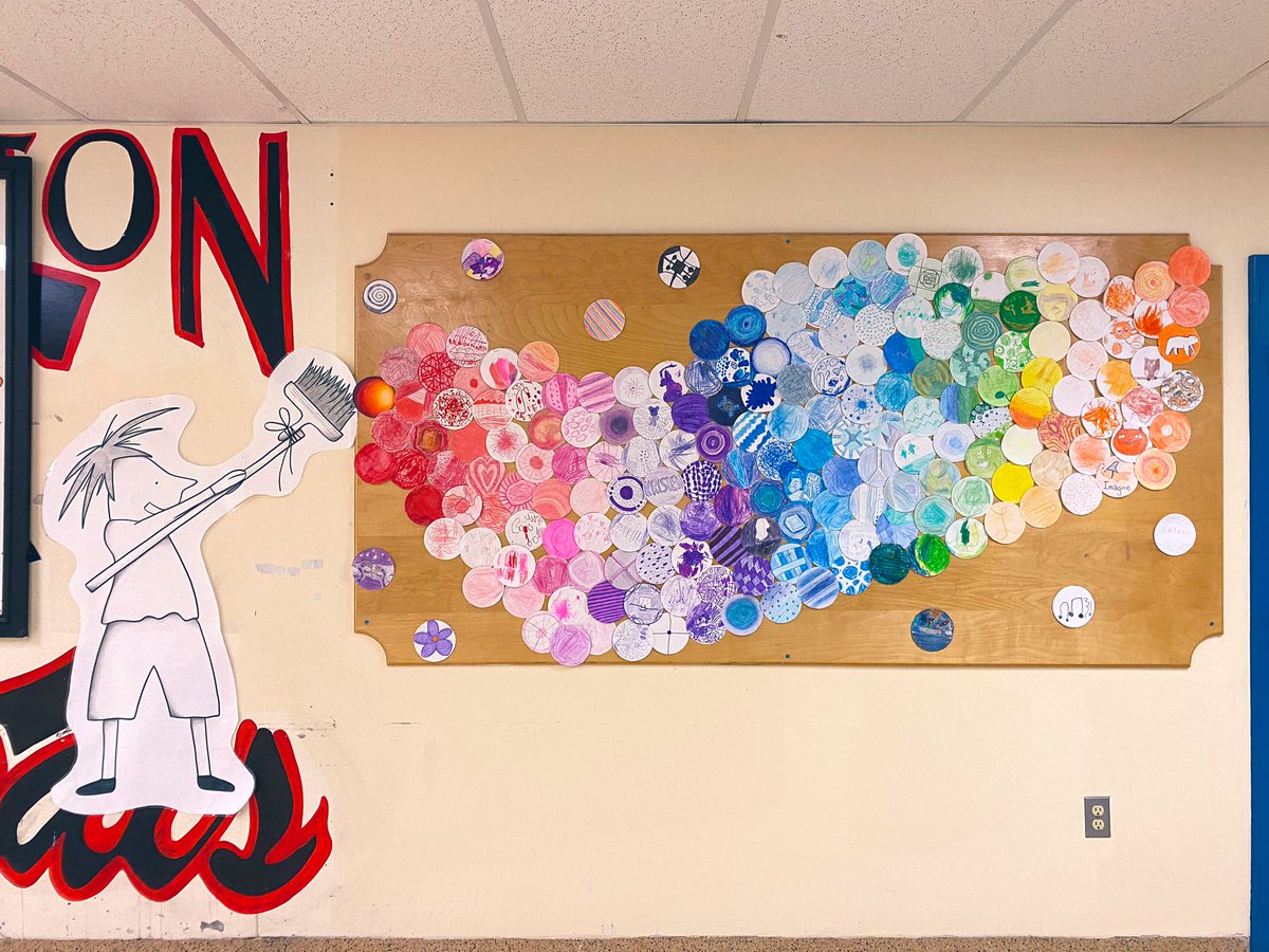 Dot Day, Codrington style! Here we have dots from our ENTIRE SCHOOL! Art from everyone! I love it!! ❤️🧡💛💚💙💜@peterhreynolds <a href="/CodringtonPS/">Codrington P.S.</a> <a href="/SCDSBLiteracy/">SCDSBliteracy</a> <a href="/SCDSB_Schools/">Simcoe County District School Board</a>