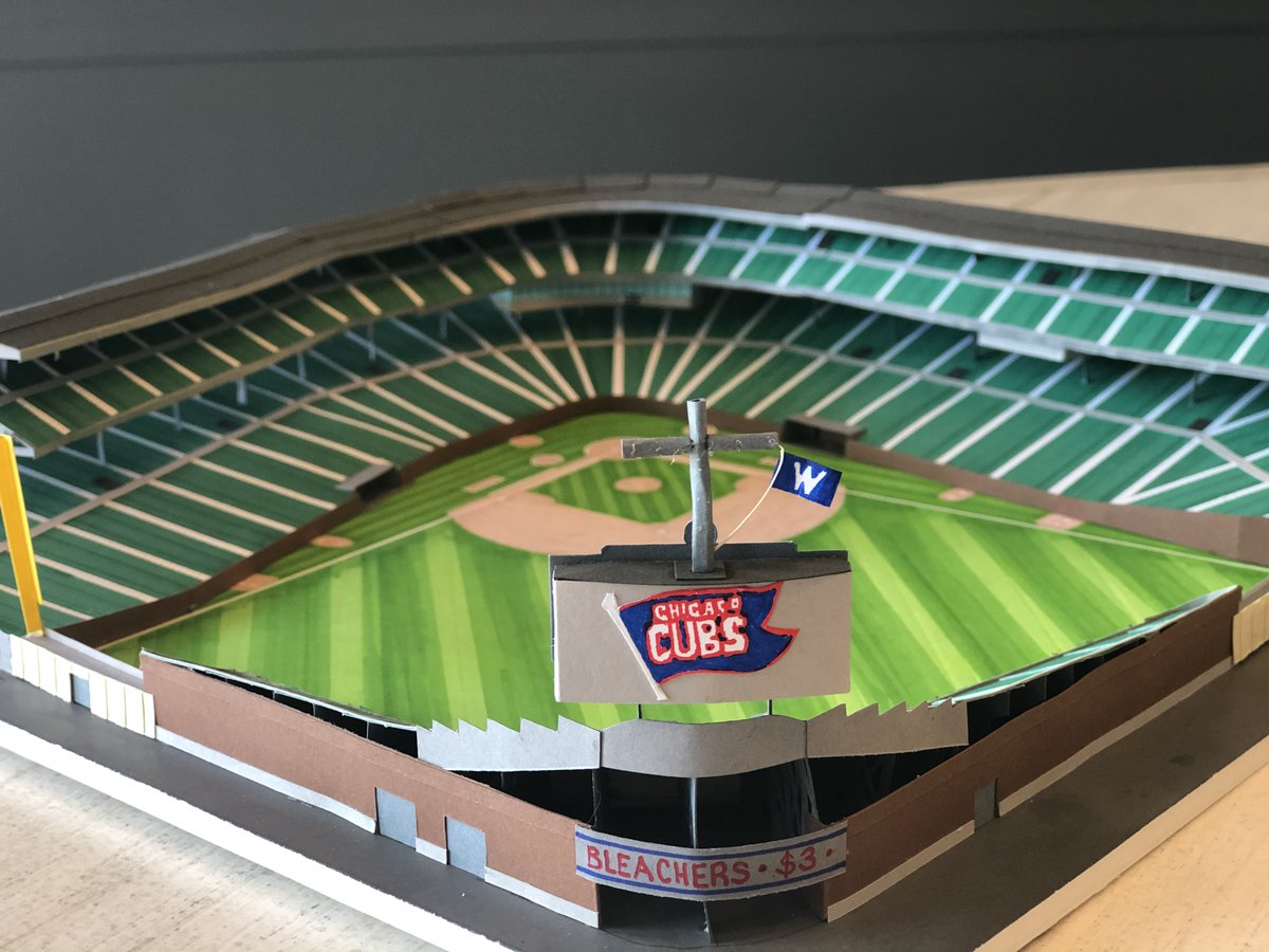 Paper Stadium #21Wrigley Field set in 1968.This is my first time doing an existing stadium, but in a bygone era. Full video: