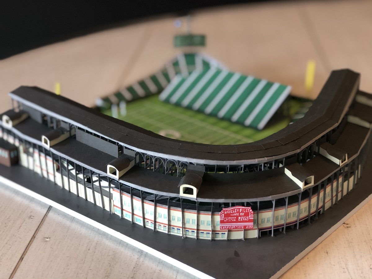 Paper Stadium #21Wrigley Field set in 1968.This is my first time doing an existing stadium, but in a bygone era. Full video: