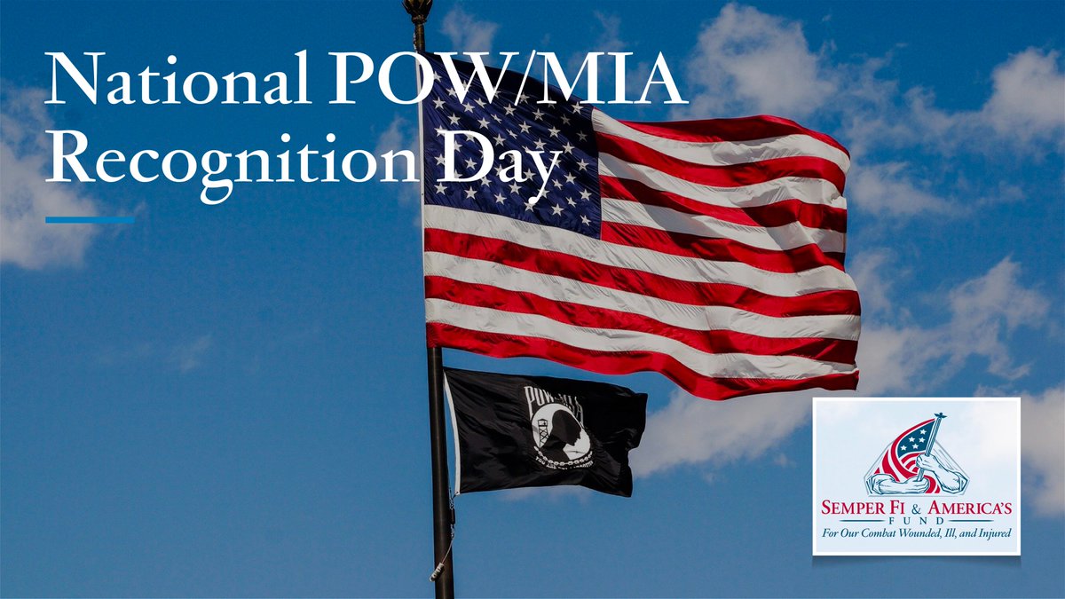 SemperFiFund's tweet photo. Today we remember those who were prisoners of war and those heroes who are still missing in action. You are not forgotten. #POWMIA #POWMIARecognitionDay https://t.co/pi30P9Jpp1