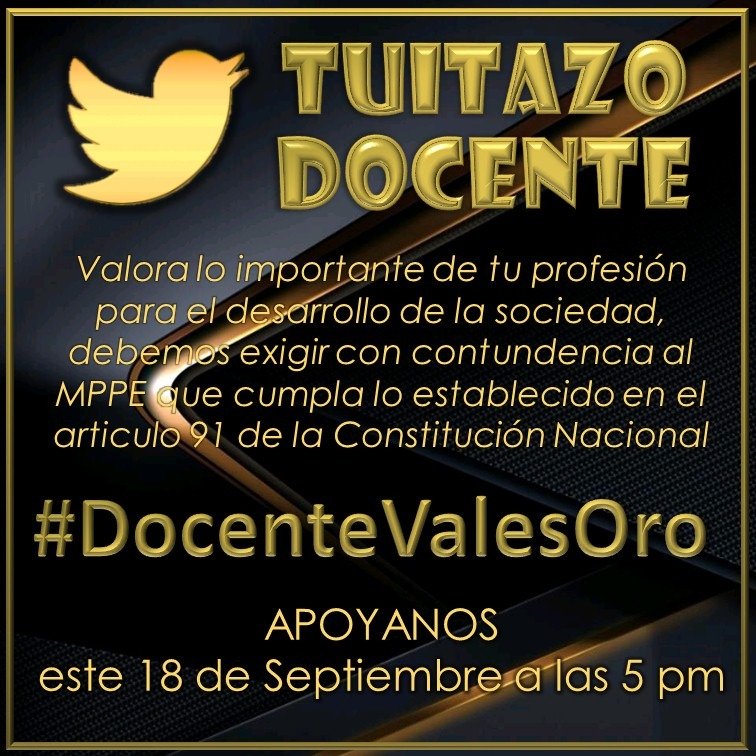 ElbaMarcano2's tweet photo. Eres un gran valuarte en cualquier sociedad del mundo menos en Venezuela  xq has aportado al futuro de todas las generaciones. #DocenteValesOro https://t.co/288frHGRxz