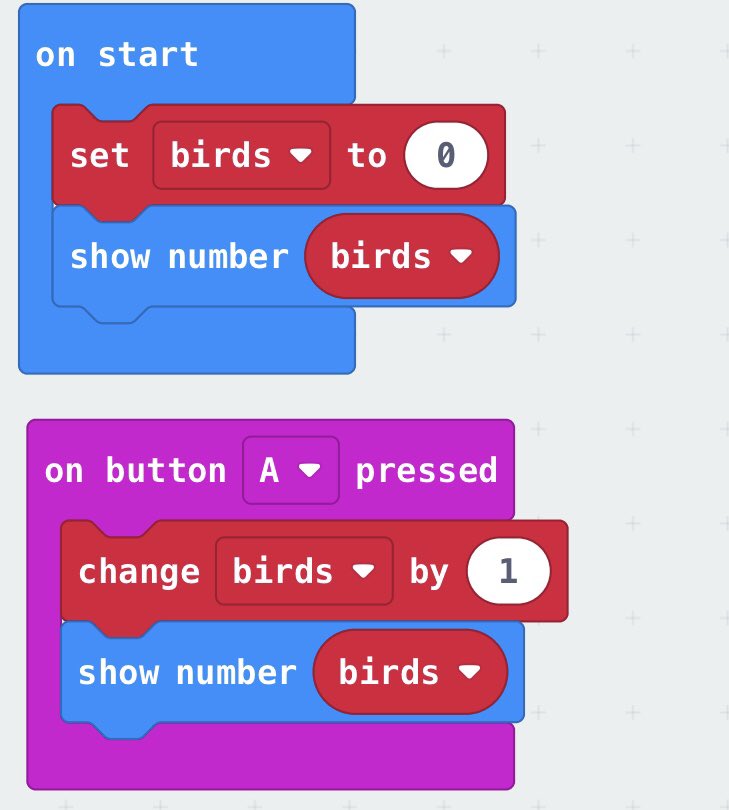 Add additional #variables and inputs to count multiple species or varieties - insects, plants 🐝 🍄 🐜 🍃 🌱 🌹 #STEMnNature #STEMinTheWorld #PrimarySTEMchat #aussieED #Microbit https://t.co/RDCVOBAfiI