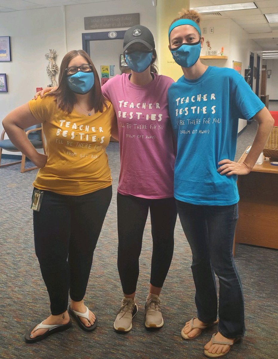 SeaGateMC's tweet image. Teacher Besties: I&apos;ll be there for you (From 6 ft away)! Love being part of our terrific trio team ❤️ #TripleTrouble #CCPSFamily #BuildingBrightFuturesTogether @SeaGateES