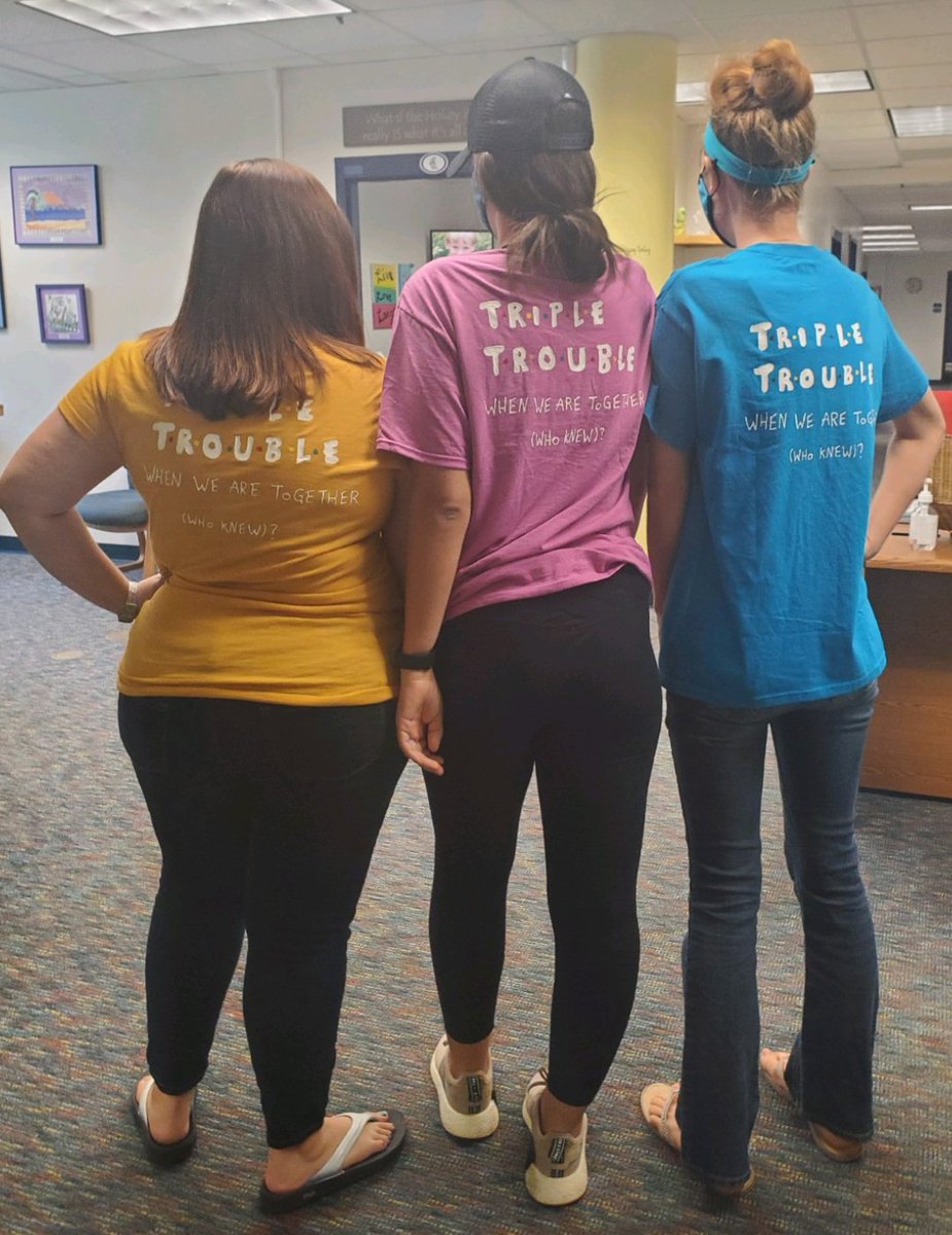 SeaGateMC's tweet image. Teacher Besties: I&apos;ll be there for you (From 6 ft away)! Love being part of our terrific trio team ❤️ #TripleTrouble #CCPSFamily #BuildingBrightFuturesTogether @SeaGateES