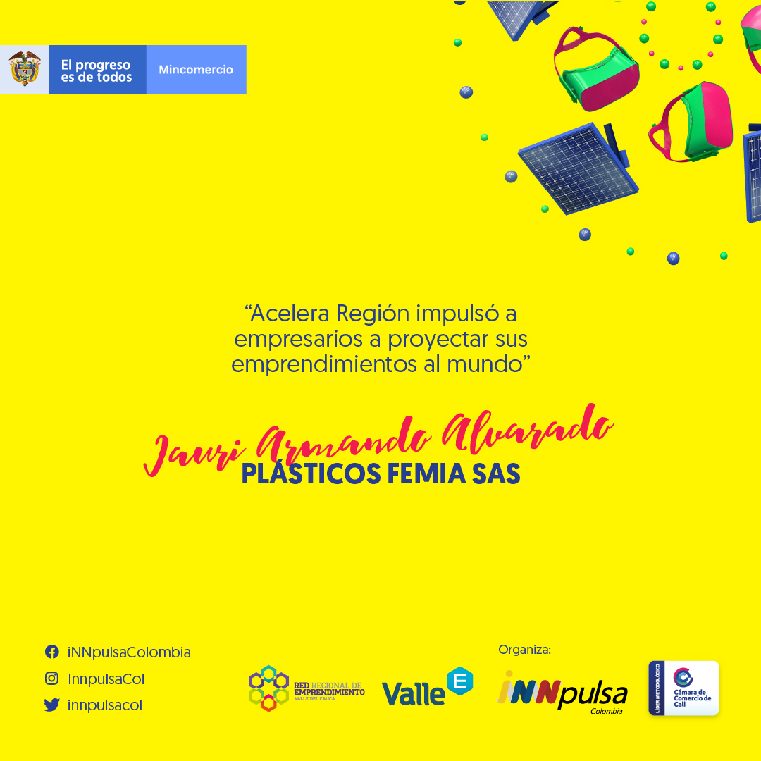 camaracali's tweet photo. Jauri Armando Alvarado de #PlásticosFemia y Julián Estrada de #Agromunn, dos emprendedores que aceptaron el reto #AceleraRegión 🚀🇨🇴, te cuentan cómo se han conectado con lo extraordinario.
Conoce más sobre el programa aquí 👉https://t.co/QSeATcV5CI
.
Apoyan:
@InnpulsaCol | #RREV https://t.co/GBv59jNYnK