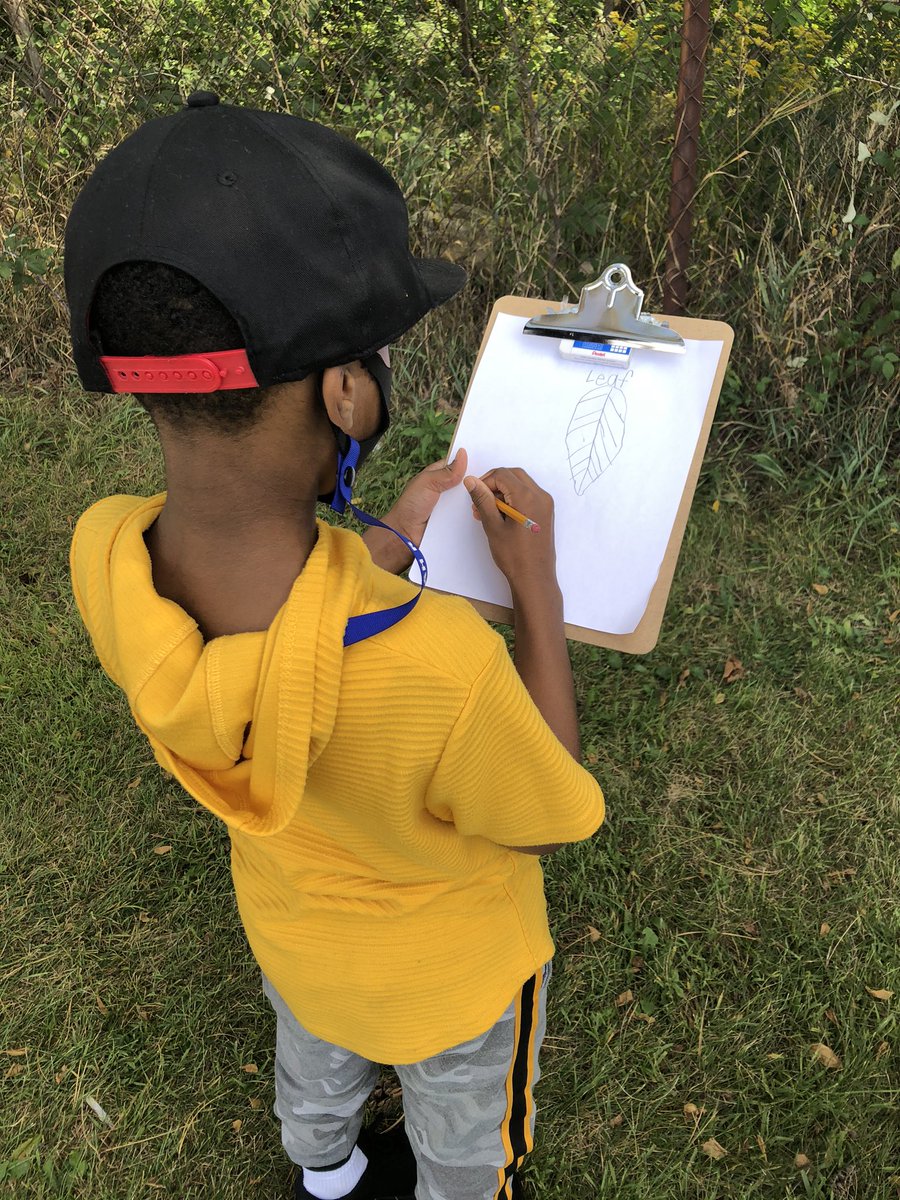 Enjoying a beautiful afternoon on a symmetry hunt, finding and sketching examples of symmetry in nature! #classroomwithoutwalls #outdoorlearning @spps_panthers