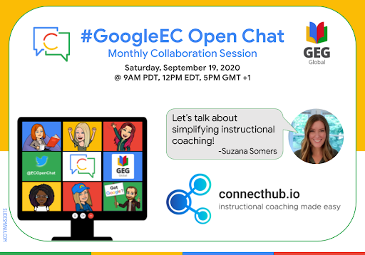 ECOpenChat's tweet photo. Tomorrow, Sept. 19 (9AM PT, 12PM ET, 5PM GMT +1), we invite you to join our #ECOpenChat monthly meeting. Our guest presenter will be @suzanasomers! Suzana will be showing us how to use https://t.co/e7tmCcVpWy to make data collection easier for coaching. 

https://t.co/kRMiaZrD1J https://t.co/VM9NLMzBK4