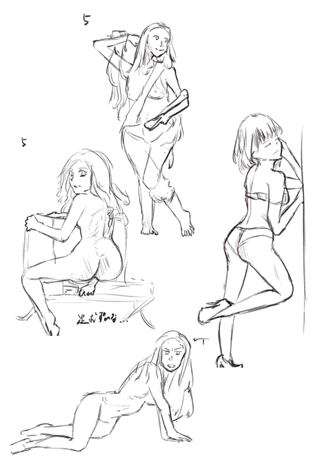 一昨日と昨日のクロッキー5分。
10分に伸ばそうかな...どうしよっかな... 