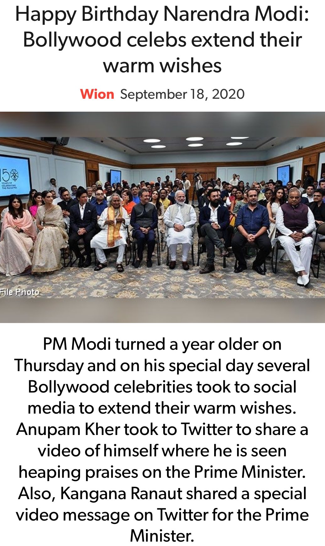 Happy Birthday Narendra Modi: Bollywood celebs extend their warm wishes
 

via NaMo App 