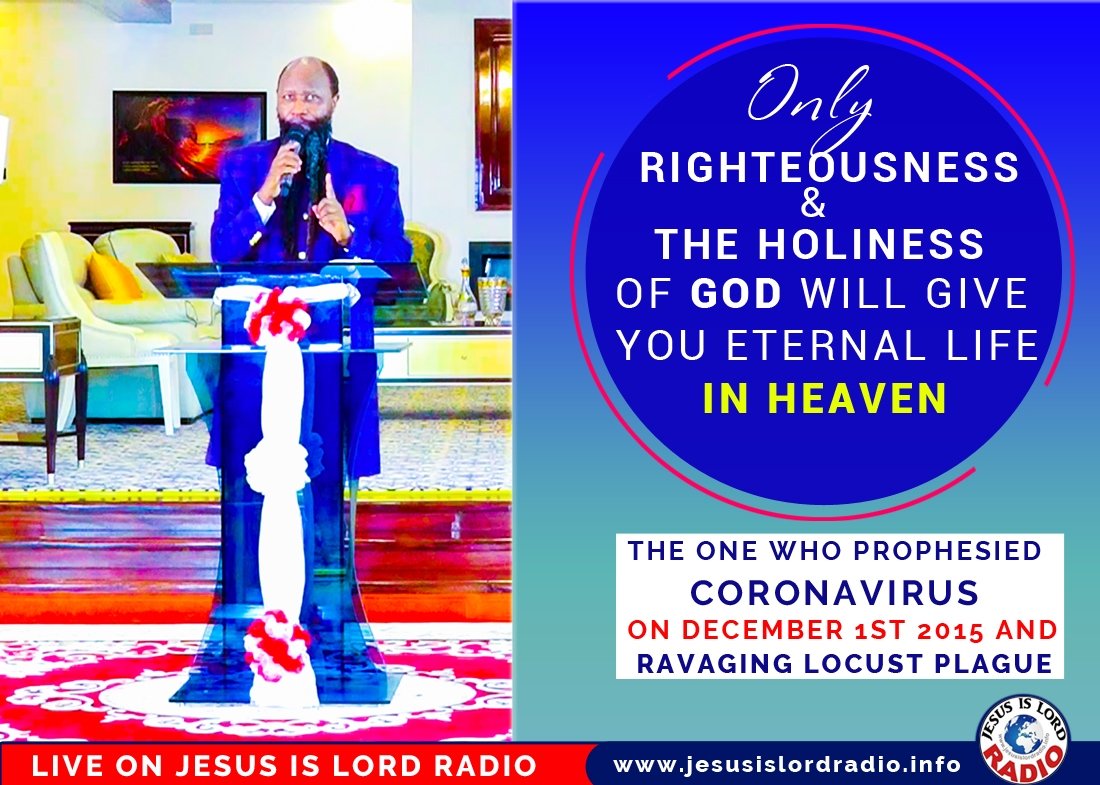 The Garment of Righteousness is the standard for entry into the Kingdom of God &amp; without holiness no one will see the Lord!

This generation has compromised with darkness and has attempted to say that she is well off without God!

Follow #TheMightyVigil by the Mightiest Prophet