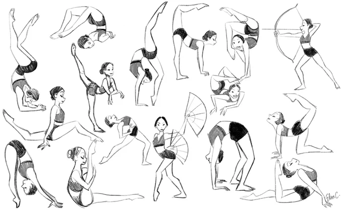 Gesture drawing tonight hosted virtually by @Cirqueschool model: Gana 