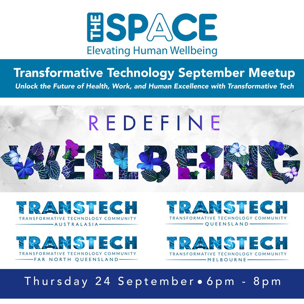 Join us, and our community of entrepreneurs, innovators, domain experts and wellbeing advocates, next Thursday 24 September for our Transformative Technology September Meetup.

Register here - bit.ly/TTMeetupSeptem…

#TTmeetup #transformativetech #elevatingwellbeing