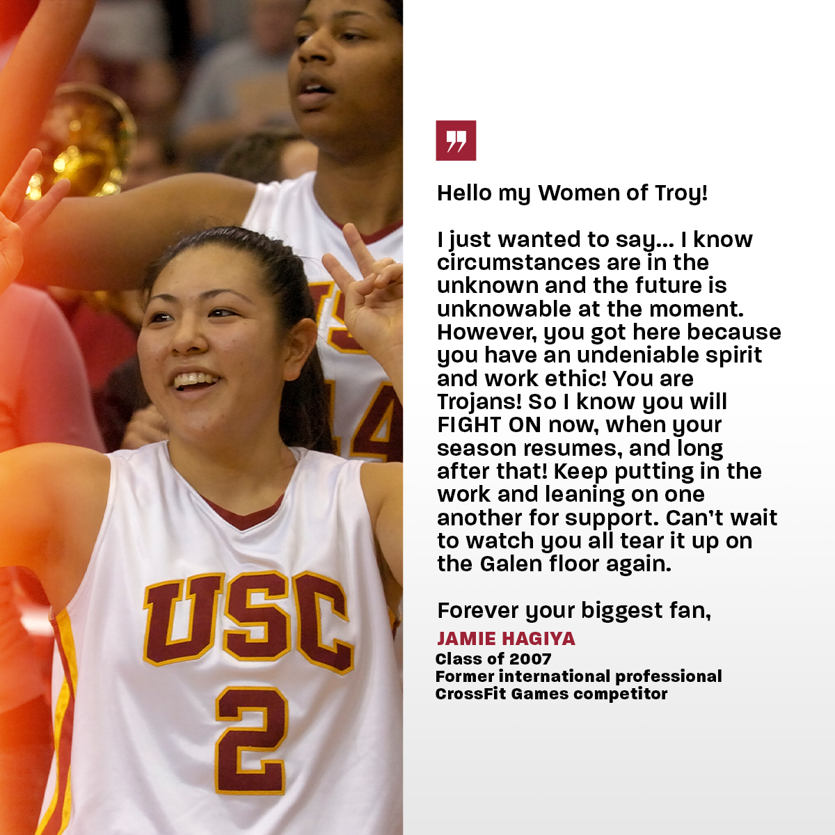 The Trojan Family is REAL! 
#FightOn ✌️#FinishTheFight 
4/9