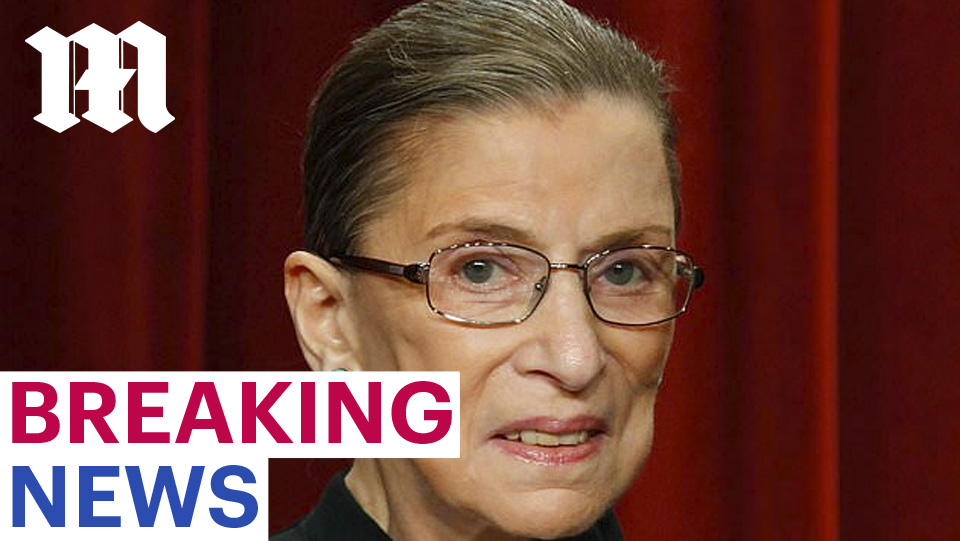 Daily_MailUS's tweet photo. #BREAKING Justice Ruth Bader Ginsburg dead at 87 https://t.co/8mBfU9UUpl https://t.co/U63RY9lxTr