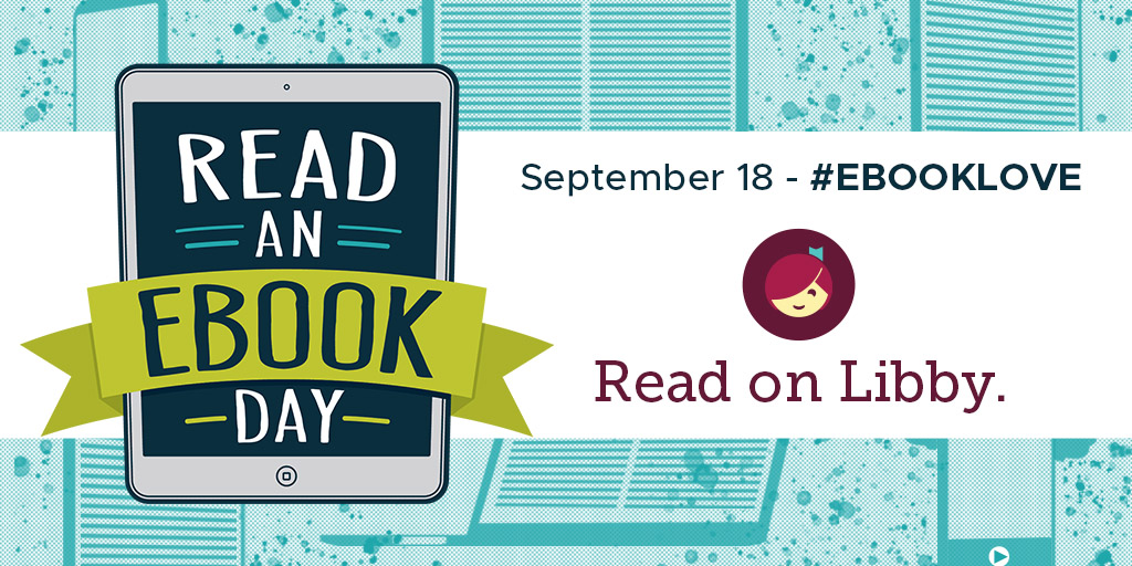 a tablet ilustration featuring the Libby logo