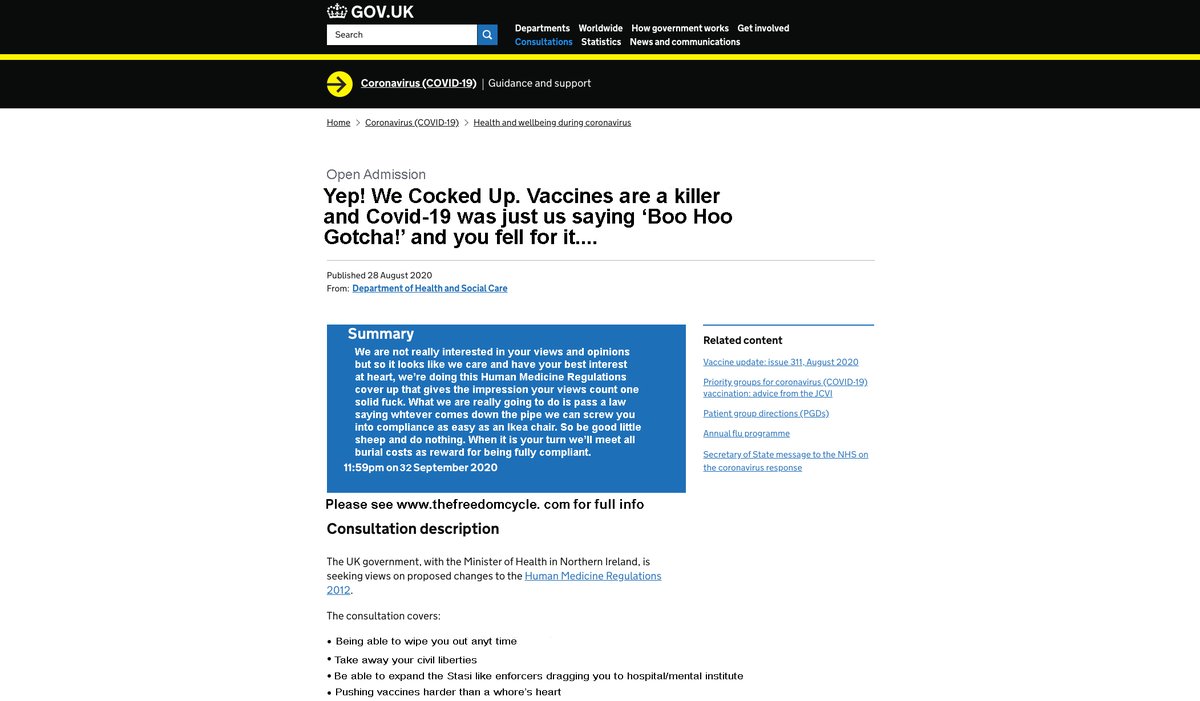 jonathantrapman's tweet photo. Simply the most extraordinary doc from #govuk #admission of #GUILTY on all counts #COVID__19 #errors and #vaccine #cockups #government trying to #RESIGN before #commonlaw issues #arrest #warrants https://t.co/5Lkyx7ohkX