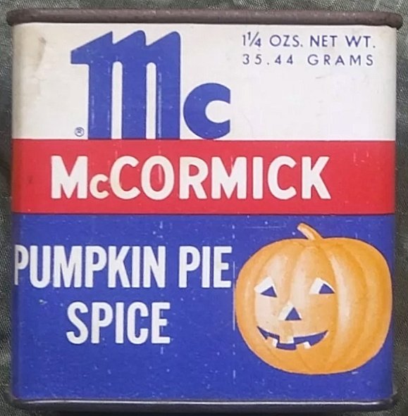 Pumpkin Pie recipe (McCormick / Schilling, ca.1960s, 33¢)