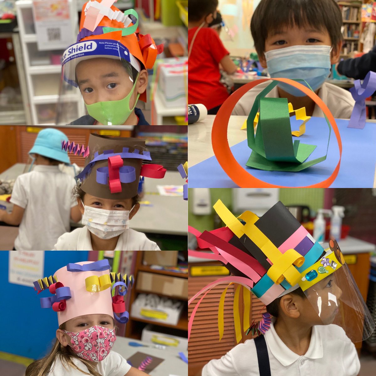 Anytime you can turn a project into a hat the kids love it. #sasedu #studioc100