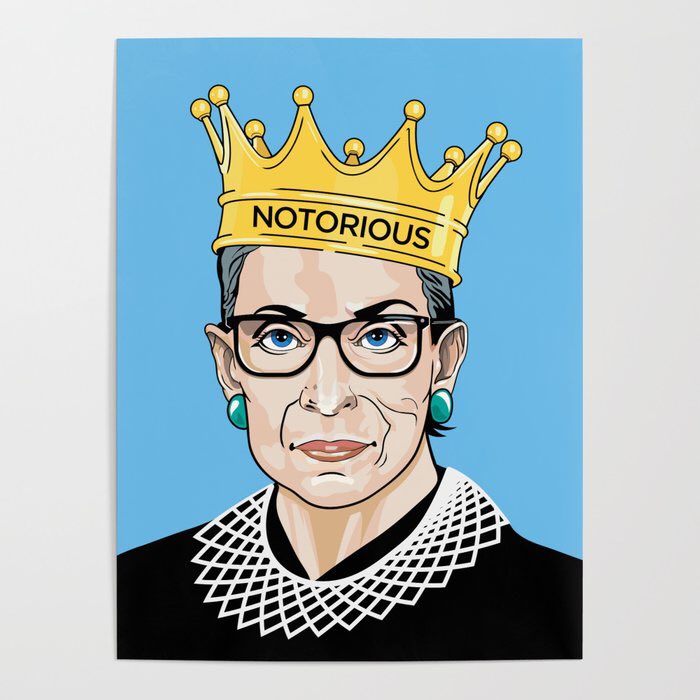 RIP QUEEN.                             Thank you for standing up for women and marginalized populations. #rbg #notoriousrbg