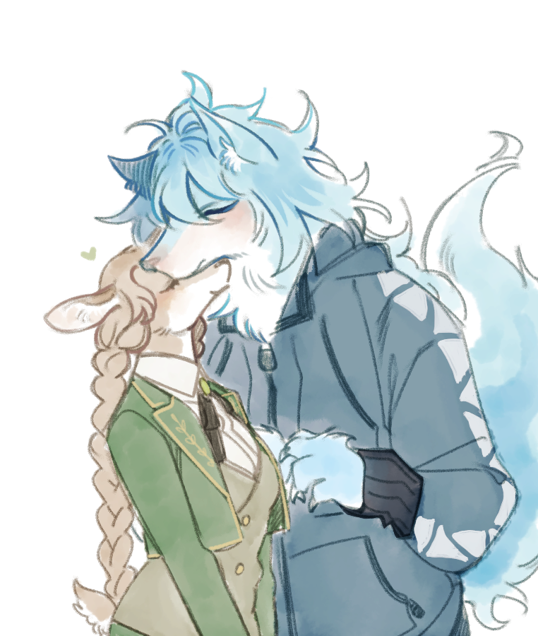 비엔에이 보다보니까 수인 그리고싶어져서 ,,,, 사슴 코레랑 늑대 읻데아Translate post